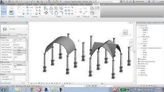 Revit2014BarrelVaultCeiling [upl. by Ecnerol]