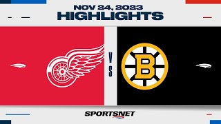 NHL Highlights  Red Wings vs Bruins  November 24 2023 [upl. by Opalina]