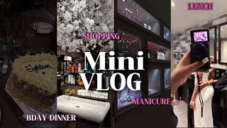 MINI VLOG 🤍 dinner with my friends shopping manicure 💅🏽 [upl. by Holihs]