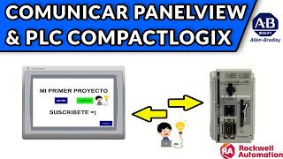 🔵✅COMUNICAR PANELVIEW amp PLC COMPACTLOGIX [upl. by Donielle317]