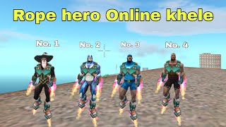 rope hero vice town game ko online kaise khele  How to play rope hero online  ropeherovicetown [upl. by Rufina]