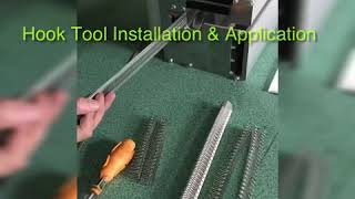 Conveyor belt hooks installation tool roller lacer operation video [upl. by Volotta380]