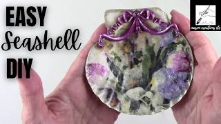 How to Decoupage Rice Paper on a Seashell StepbyStep Tutorial [upl. by Razid950]