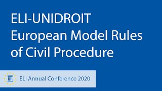 ELIUNIDROIT European Model Rules of Civil Procedure [upl. by Camilo250]