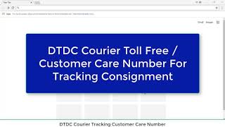 DTDC Toll Free Customer Care Number For Tracking Consignment in Hindi [upl. by Enelyar]