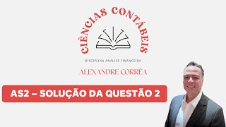 Disciplina Análise Financeira Atividade Somativa 2  Questão 2 [upl. by Antonio]