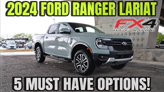 2024 Ford Ranger Lariat FX4 In Cactus Gray Dont Buy A Ranger Without These Options [upl. by Annauqal828]