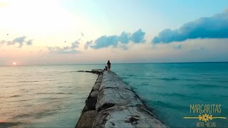 Hotel Villas Margaritas Holbox Quintana Roo  Drone video [upl. by Llemhar]