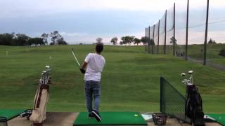 Cross handed golf swing [upl. by Butta768]