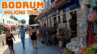 Bodrum City Center and Bazaar Walking Tour at Midday  August 2023 MuğlaTurkey [upl. by Florrie]