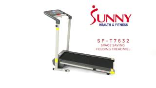 Sunny Health amp Fitness SFT7632 Space Saving Folding Treadmill [upl. by Colville]