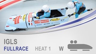 Igls  Womens Bobsleigh Heat 1 World Cup Tour 20142015  FIBT Official [upl. by Amorete]