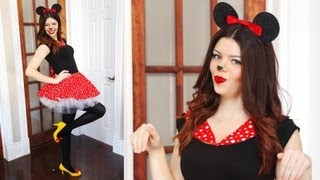 DIY MINNIE MOUSE HALLOWEEN COSTUME  NO SEW [upl. by Aivuy]