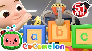 ABC Song with Building Blocks  CoComelon  Kids Cartoons amp Nursery Rhymes  Moonbug Kids [upl. by Tedra]