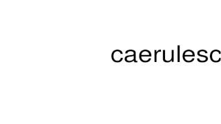 How to pronounce caerulescens [upl. by Indyc]