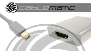 Adaptador miniDisplayPortmacho a HDMIhembra  distribuido por CABLEMATIC ® [upl. by Turk155]