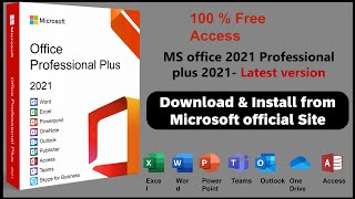 Download and Install Office Professional Plus 2021  Genuine Version  Step by Step Guide [upl. by Olympias991]