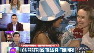 C5N  VIVA LA TARDE LOS FESTEJOS POR EL PASE A SEMIFINALES [upl. by Ainod40]