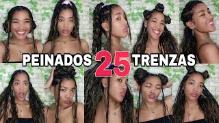 ✨PEINADOS CON TRENZAS AFRICANAS BOX BRAIDS QUE AMARÁS 😍FÁCILES BONITOS Y EN TENDENCIARachell [upl. by Eixor889]