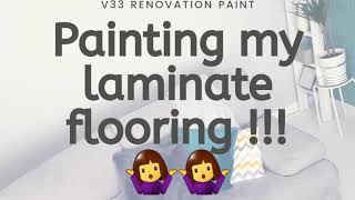 Painting my laminate flooring with V33 paint [upl. by Forest]