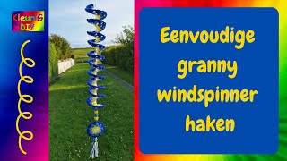 Haken ♥ Eenvoudige granny windspinner [upl. by Pride]