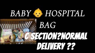 BABY HOSPITAL BAG BABY ESSENTIALS BABY 👶 BAG MASHALLAH C SECTION NORMAL DELIVERY [upl. by Poppas524]