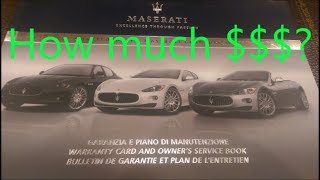 How much does it cost to maintain the Maserati [upl. by Pegma292]