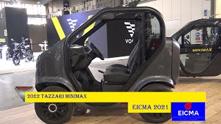 2022 Tazzari Minimax EV Mini Car Walkaround Eicma 2021 [upl. by Milman]