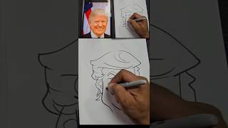 Caricature of Donald Trump 🎨🖌️ Art PoliticalSatire [upl. by Tamah]