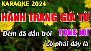 Hành Trang Giã Từ Karaoke Tone Nữ  B  Karaoke Tuyệt Phẩm  Beat Mới [upl. by Price468]