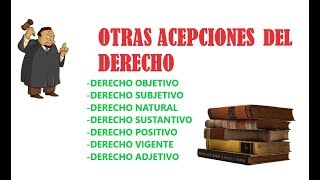 OTRAS ACEPCIONES DEL DERECHOINTRODUCCIÓN AL ESTUDIO DEL DERECHO 1 [upl. by Deyas]