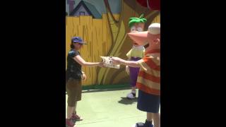 Meeting Phineas and Ferb Orlando Florida June 13 2015 [upl. by Turne]