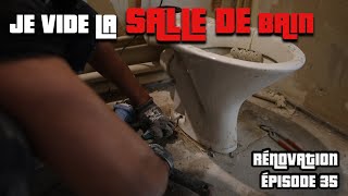 VIDER LA SALLE DE BAIN  ENLEVER DES ANCIENS WC  CRÉER UNE ÉVACUATION TEMPORAIRE  RÉNOVATION EP 35 [upl. by Mani]