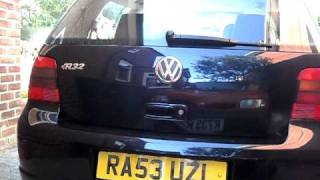 VW Golf Mk4 R32 with Full Milltek Exhaust System Non Resonated [upl. by Llerrat350]