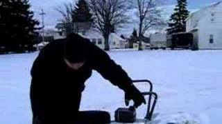 homemade mini snow bike prototype snowmobile minibike snowbike [upl. by Hairam]