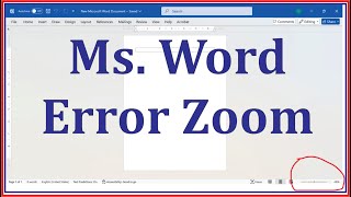 Microsoft Word Zoom slider Easy Resolve [upl. by Ebarta]