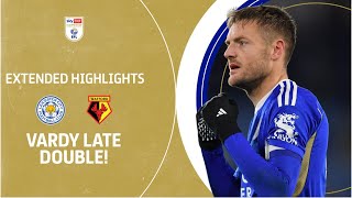 VARDY LATE DOUBLE  Leicester City v Watford extended highlights [upl. by Eerihs908]