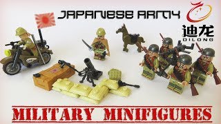 MILITARY MINIFIGURES IMPERIAL JAPANESE ARMY WW2 War Soldiers  DILONG Unofficial Lego Aliexpress [upl. by Yttel354]