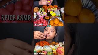 MOUTH WATERING INDIAN SWEETS EATING CHALLENGE  MADDYEATS VS SPICEASMR  shorts HungryDunia [upl. by Nediarb]