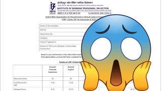 MY SCORECARD OF IBPS CLERK 2022  HOW MUCH I SCORED IN EACH SUBJECT😱 [upl. by Eglanteen964]