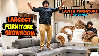 INDIAS LARGEST LUXURY FURNITURE SHOWROOM  Lavish Furniture Chennai  Irfans View [upl. by Isawk]