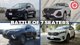 Sorento vs Oshan X7 vs Glory 580 Pro vs Fortuner  SUVs Comparison  PakWheels [upl. by Hsirehc]