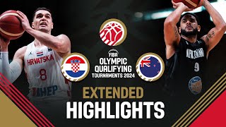 Croatia 🇭🇷 vs New Zealand 🇳🇿  Extended Highlights  FIBA OQT 2024 Greece [upl. by Licht]