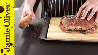 How To Prep Crab  Jamies Comfort Food  Pete Begg [upl. by Imar494]