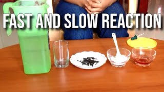 What is Fast and slow chemical reaction using Baking soda Vinegar and Iron nails Science Experiment [upl. by Folsom]