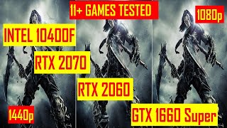 RTX 2070 vs 2060 vs 1660 super FPS Benchmarks intel i5 10400F [upl. by Filomena]