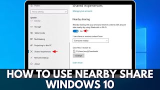 How to use Nearby Share Windows 10  file transfer android to pc [upl. by Zebulen]