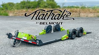 FlatTrak Trailers 22 No Ramps Knuckled AFrame 14K Trailer Lays Flat on the Ground [upl. by Chevalier]