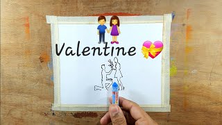 Valentine Day 💝 Drawing with oil pastels  Easy Drawing Ideas 💡 ASMR Drawing [upl. by Tracy]