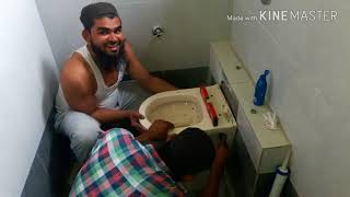 Wall hung toilet कैसे लगाए [upl. by Davey564]